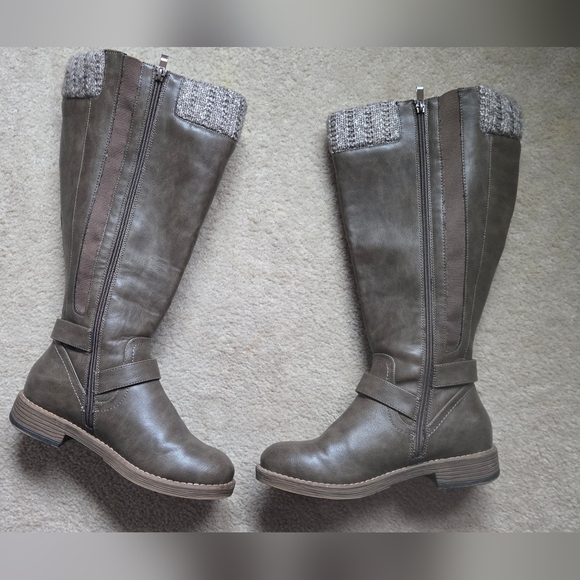 Torrid Sweater Boots Taupe Size 8 Wide and Wide Calf - Picture 2 of 5